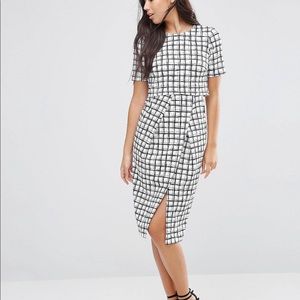 ASOS wrap dress in check print